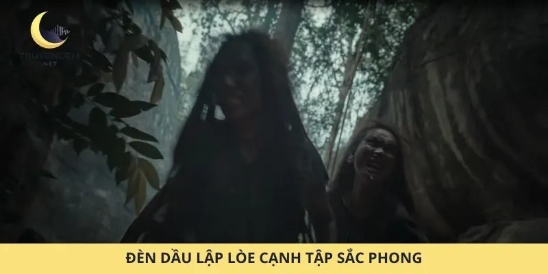 Đèn dầu lập lòe cạnh tập sắc phong